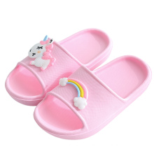 Factory direct offer hi quality slippers wholesale fashion Children's summer cute unicorn indoor soft antiskid household sliders